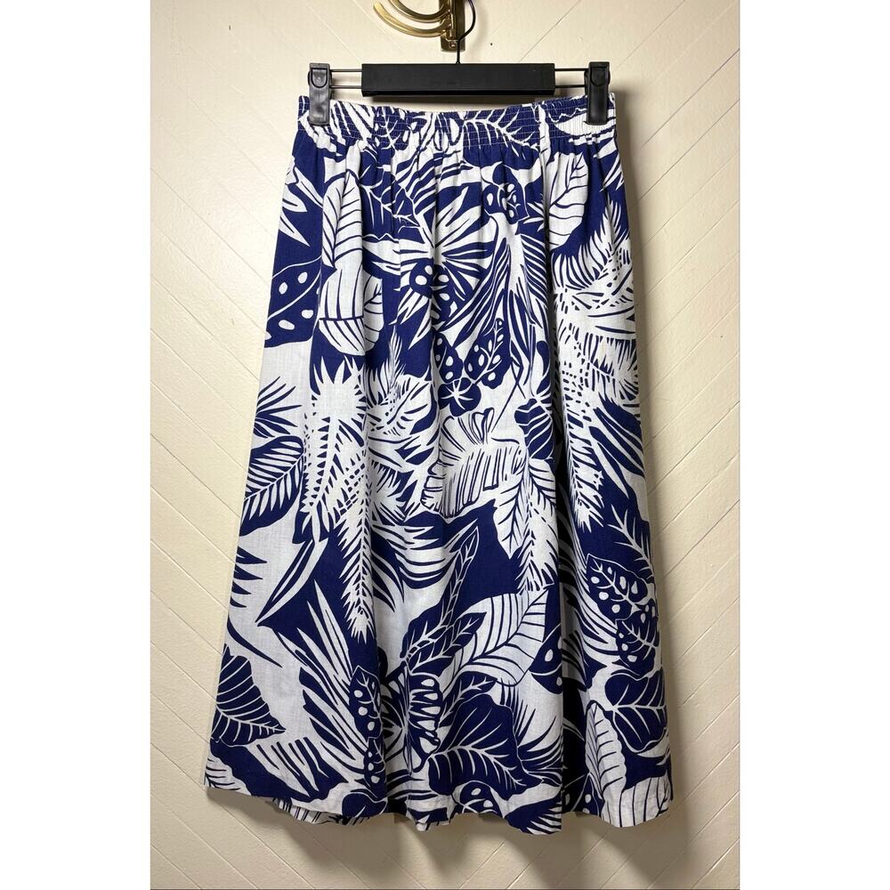 Hawaiian Skirt Tropical Leaves Summer Flowy Stretchy Waistband Women's XS/S